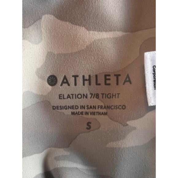 Athleta Women's Camo Elation 7/8 Tight Stretch Activewear Gray Cream Size Small - Picture 9 of 14